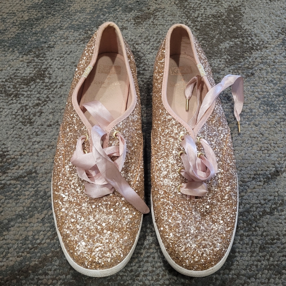 Barely Worn Womens Kate Spade Gold Keds